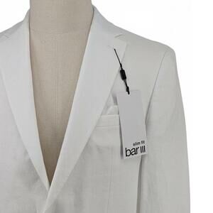 Bar Iii Men's Slim-Fit Linen Cotton Sport Coat Blazer Suit Jacket White 44 L